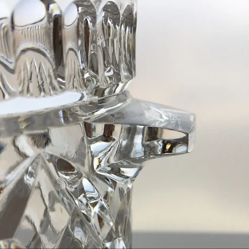 Bohemia Genuine Crystal Criss Cross Diamond Ice Bucket Tab Handles